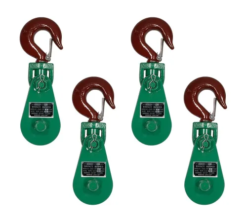 Vista 18 de Mytee Products Bloque de arrebate con gancho WLL 2 Toneladas Polea de 3"' + ' Cable de alambre de 3/8" Pulley para rescate con enrollamiento