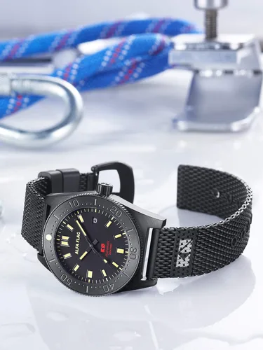 Vista 6 de ALFA FLAG Hydromatic Afhm200b-1 - Reloj de buceo profesional automático para hombre, 656.2 ft660 pies, buceo profesional, Afhm200b-1, Buceo