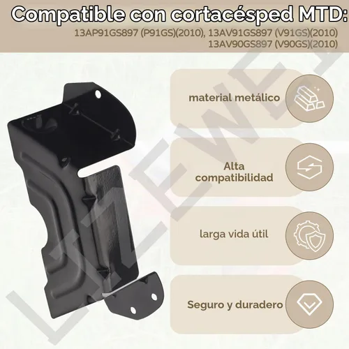 Vista 7 de Paquete de 2 cubiertas de correa de polea de cubierta negra 783-06424A-0637 compatible con cortacéspedes MTD Craftsman Troy-Bilt, funciona
