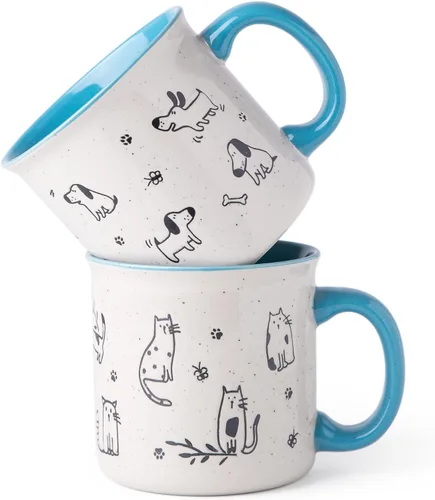 Vista 15 de AmorArc Juego de 2 tazas de café de cerámica grandes de 22 onzas, tazas de gran tamaño con mango grande para hombres, mujeres, papá, mamá, taza