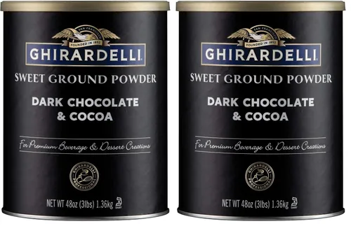 Vista 5 de Ghirardelli Chocolate negro y cacao - Polvo molido dulce, chocolate, 3 libras