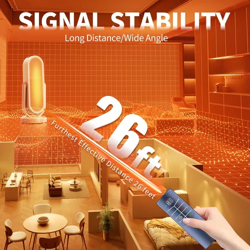 Vista 5 de Mando a distancia de repuesto compatible con ventilador de torre oscilante Lasko para todas las estaciones y calentador de espacio FH610 FH515