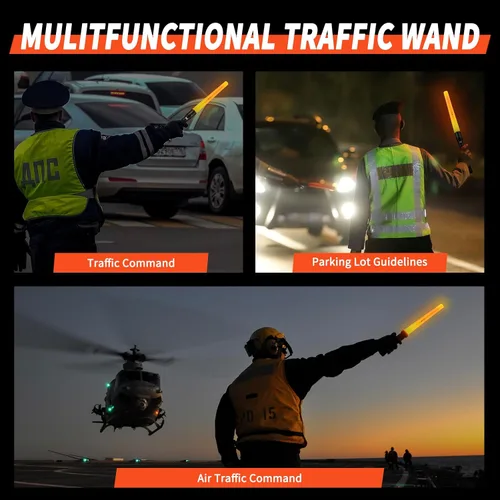 Vista 7 de UltraFire Varita de tráfico de 19 pulgadas, linterna de cono con 3 modos, varita de señal para control de tráfico, estacionamiento, dirección