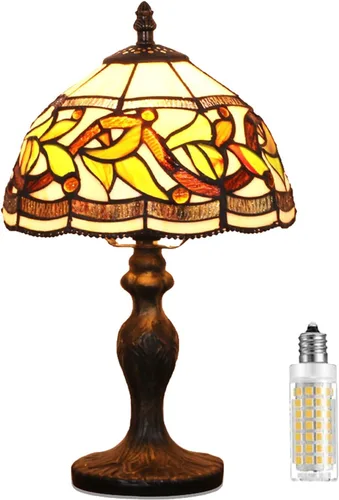 Vista 12 de Lámpara de Vidrio Teñido, Lámpara de Mesa de Vidrio Teñido, Lámpara de Noche de Escritorio Hecha a Mano, Lámpara de Noche de Cama, Regalo de Arte