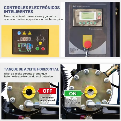 Vista 4 de compresor rotatorio 208-230V 3Ph 81CFM 125psi del tornillo de 15KW
