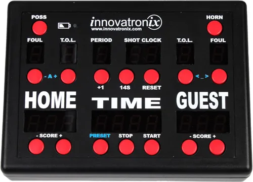 Vista 5 de Marcador electrónico de baloncesto (EBS) Mini v2 controlador (ahora con reloj de tiro) - Se utiliza para baloncesto, voleibol, lucha libre y más