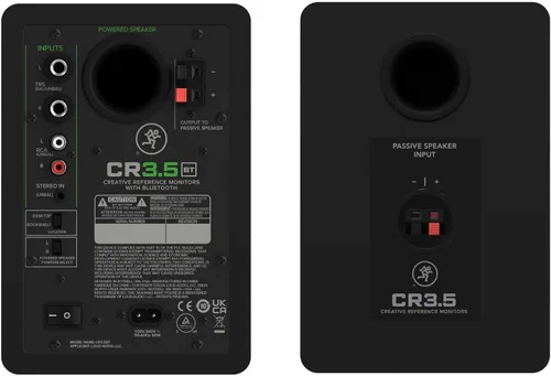 Vista 6 de Audiosavings Paquete: Par de monitores de estudio Mackie CR3.5BT 3.5 con control de tono/paquete Bluetooth con altavoz Bluetooth portátil