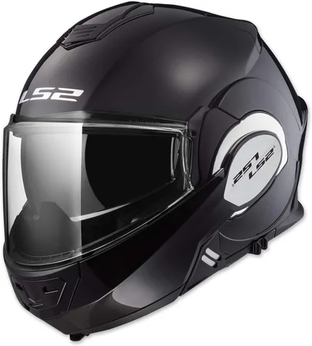 Vista 8 de Casco modular LS2 Valiant Negro mate
