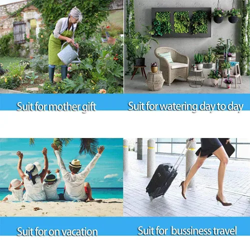 Vista 6 de Paquete de 24 picos de riego automático para plantas, dispositivos de riego automático para plantas, sistema de agua con válvula de control