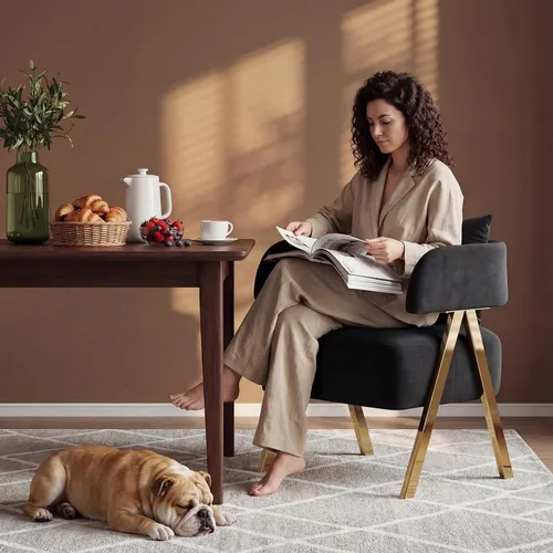 Vista 9 de Sillas modernas del acento del terciopelo del negro y del oro, sala de estar de los sillones del barril