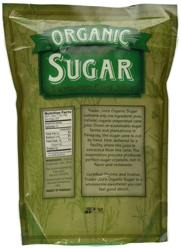 Vista 4 de Trader Joe's - Jugo de caña evaporado de azúcar orgánico certificado por USDA Orgánico Certificado Orgánico Garantía de Calidad Internacional