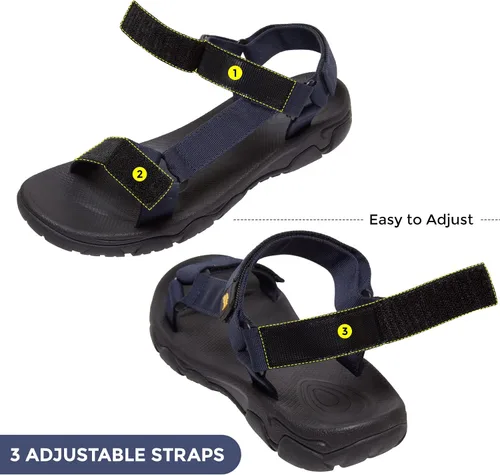 Vista 2 de CAMELSPORTS Sandalias de senderismo para hombre con puntera abierta, sandalias de playa impermeables, sandalias deportivas para caminar atlético
