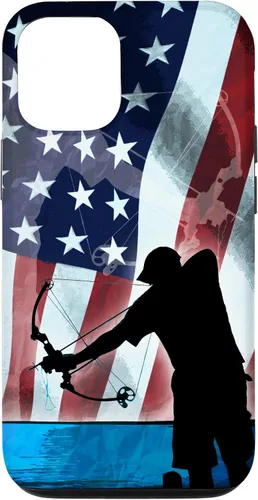 Vista 28 de Bowfishing American Flag Bow Hunting for Fish bowfisher Case for iPhone 17