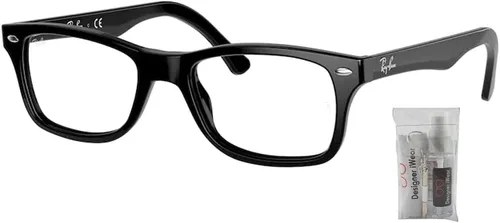 Vista 2 de Ray-Ban RX5228 - Lentes cuadrados para hombre y mujer + paquete con kit de gafas de diseñador iWear