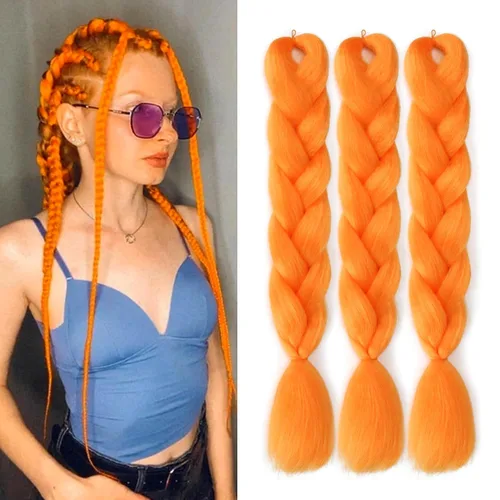 Vista 9 de Extensiones de cabello trenzado rubio natural, color rubio miel, trenzado a ganchillo, fibra sintética de alta temperatura para mujeres, 24 27#