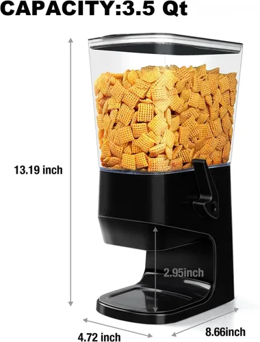 Vista 5 de Dispensador de cereales para encimera con cuencos y cucharas, contenedores de cereales para almacenamiento en despensa, organizador de aperitivos