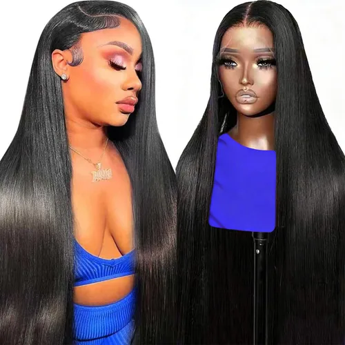 Vista 11 de Pelucas de cabello humano ondulado profundo con encaje frontal de 13 x 4, densidad del 180 %, pelucas de cabello humano rizado con encaje frontal