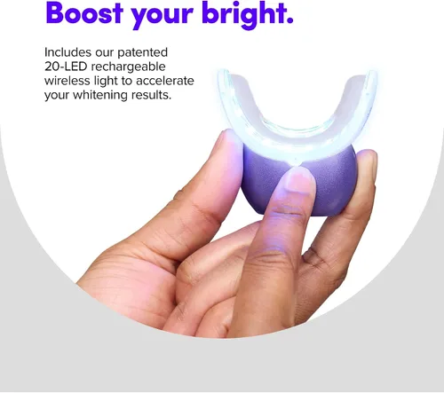 Vista 5 de SmileDirectClub Kit de blanqueamiento dental ultra suave sin sensibilidad con luz inalámbrica de 20 LED, dientes sensibles al gel, seguro