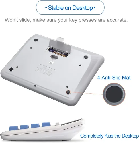 Vista 5 de Calculadora de escritorio, pantalla LCD extra grande, botón de computadora, calculadora de contabilidad de 12 dígitos (OS-2135 Pro-2Pcs)