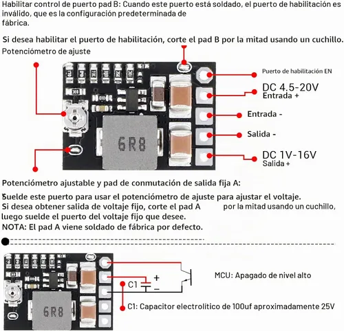 Vista 3 de DROK Convertidor de corriente CC de 5 V, 5 piezas de mini regulador de voltaje DC 4.5-20V 12V 9V reductor transformador tablero 3A 10W de voltaje