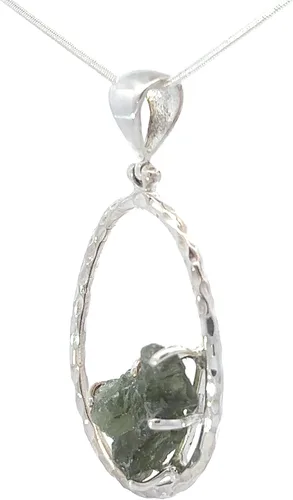 Vista 3 de Collar con colgante de moldavita de Stones Desire