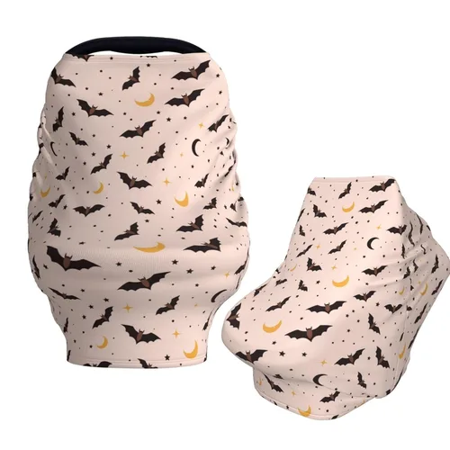 Vista 17 de Bats Star Moon - Fundas de asiento de automóvil para bebé, cubierta suave para cochecito de bebé, fundas de lactancia materna para niñas y niños