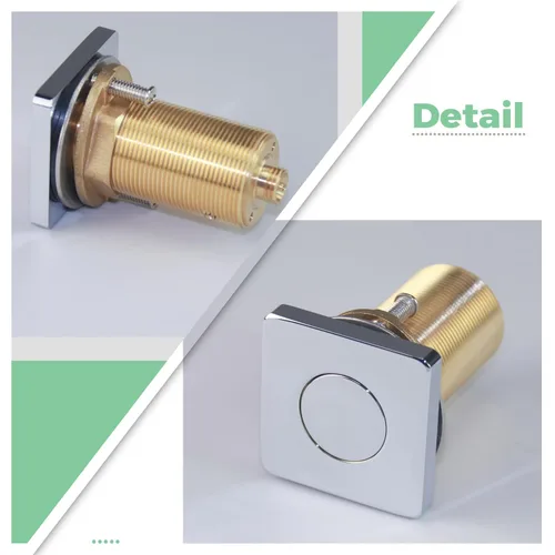Vista 4 de Kit de interruptor de aire de latón cromado, botón inalámbrico para fregadero superior para eliminación de residuos de basura y alimentos