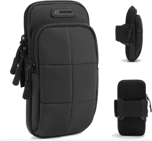 Vista 13 de Prime Comfort Brazalete para teléfono para correr, bandas para iPhone para ejercicio, bandas de brazo para correr para teléfono celular, monedero