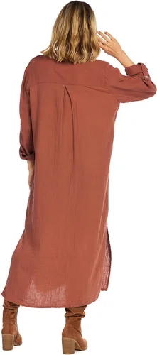 Vista 7 de Mud Pie Clemmy - Vestido largo para mujer, color óxido, talla M, Herrumbre