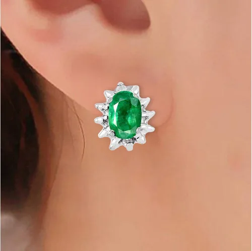 Vista 5 de Rylos Joyería para mujer, plata de ley con piedra natal de piedra natal, anillo y dije, collar con piedras preciosas y diamantes genuinos, piedra