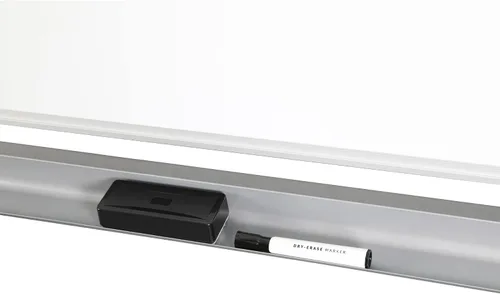 Vista 5 de WorkPro Caballete magnético móvil de doble cara para pizarra blanca, 72 x 48 pulgadas, marco de aluminio con acabado plateado