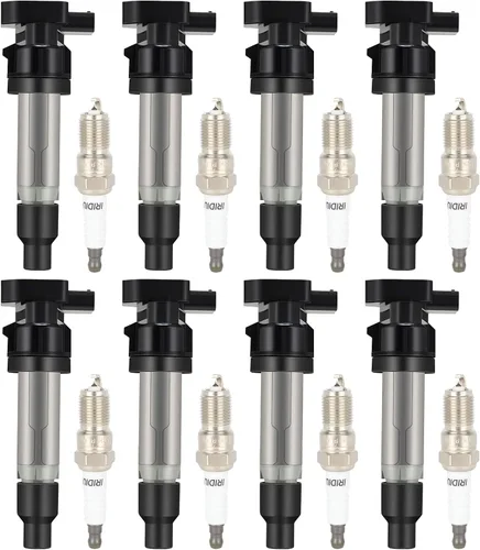 Vista 3 de Bobinas de bobina de encendido y bujías de iridio UF564 para Cadillac para Buick Deville SRX STS XLR Lucerne 4.6L