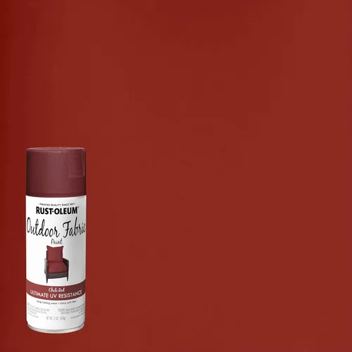 Vista 2 de Rust-Oleum - Pintura para tela para exteriores, rojo chile, 12 onzas Rojo (Chili Red)