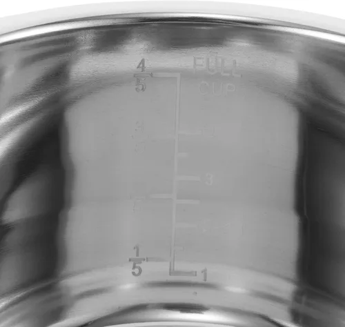 Vista 9 de Olla de arroz de acero inoxidable 304, olla interior de repuesto con parte inferior compuesta gruesa de 8.26 x 8.26 x 4.33 pulgadas, compatible