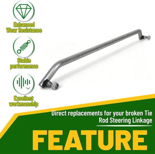Vista 4 de HECASA Varilla de dirección compatible con John Deere GT225 GT235 GT235E GT245 GX255 LX280 LX289 Reemplazo para AM133800 +2 tuercas de seguridad