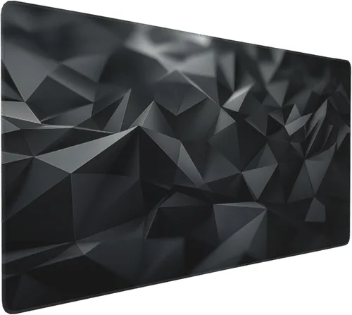 Vista 16 de Alfombrilla extendida para mouse, diseño de paisaje de pintura de tinta china, 35.4x15.7 pulgadas, tapete para teclado de juegos con bordes cosidos