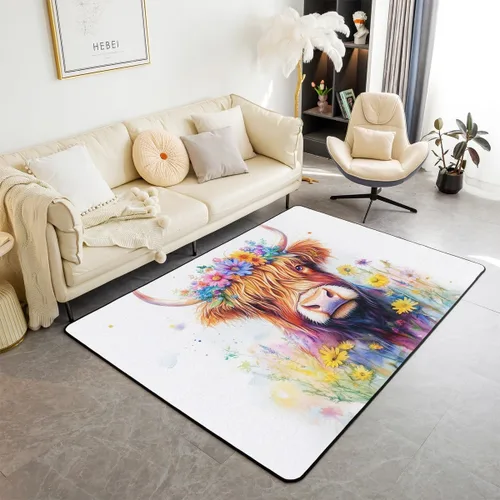 Vista 14 de jejeloiu Cute Mushroom Decor Rugs for Living Room Bedroom for Kids Boys Girls Area Rug 3x5 Botanical Plants Decorative Carpet Cartoon Mushrooms