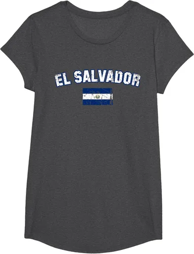 Vista 39 de EL SALVADOR Bandera Vintage Hombres Mujeres Niños Camiseta EL SALVADOR