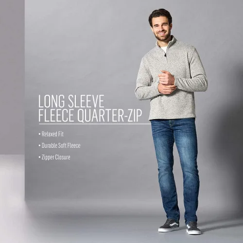 Vista 3 de Wrangler Authentics - Sudadera para hombre (forro polar, cierre de cremallera)