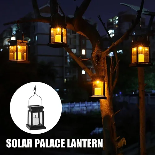 Vista 3 de 2 luces solares para exteriores, lámpara de mesa solar impermeable para colgar iluminación LED portátil, utilizada para decoración de jardines
