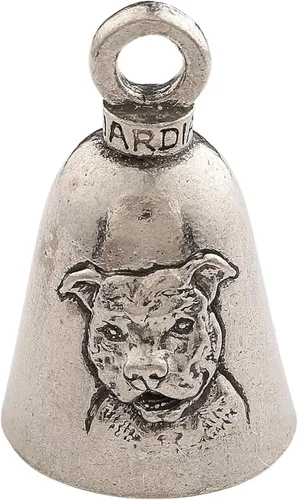 Vista 23 de Guardian Bell Dog Good Luck Bell con llavero y bolsa de regalo de terciopelo negro Campana de motocicleta Peltre sin plomo Hecho en Estados