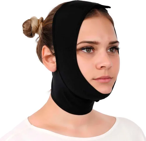 Vista 8 de IKIDO Venda de compresión para cuello y barbilla poscirugía para mujer, más delgada para la cara