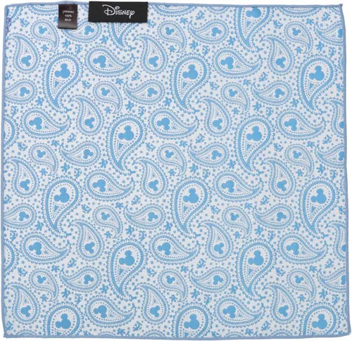 Vista 2 de Mickey Mouse Paisley - Cuadrado de bolsillo verde azulado, verde azulado