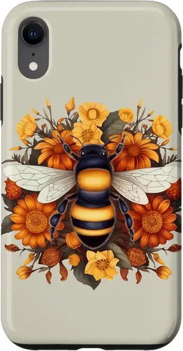 Vista 24 de iPhone 16 Boho Flower Bee Honey Beekeeper Daisy Sunflower Bee Case