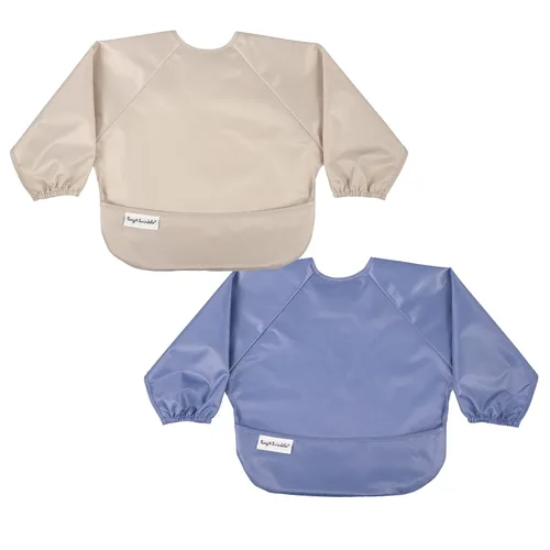 Vista 28 de Tiny Twinkle Babero de manga larga para bebés y niños pequeños Paquete de 2 baberos impermeables para comer, lavable a máquina y artículos