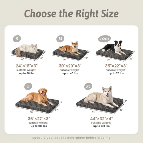 Vista 2 de COZY KISS Cama ortopédica lavable para perros para cachorros y gatos Gris