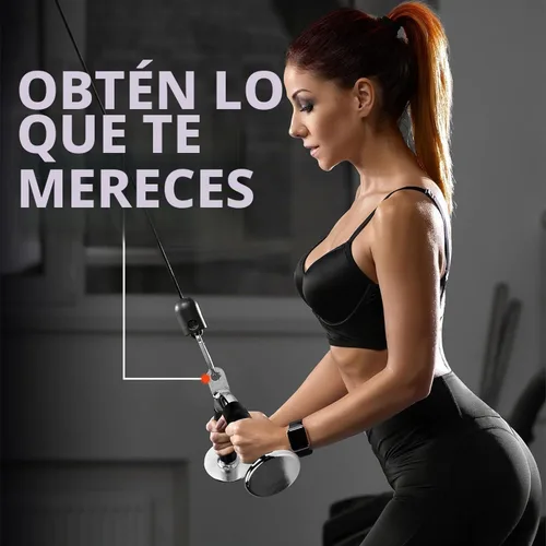 Vista 6 de Yes4All Cable Machine Attachment, Row Handles, Tricep Rope, Straight Bar, V Bar, LAT Pulldown Accessories Load 880 LB for Home Gym F. V Bar - Caucho