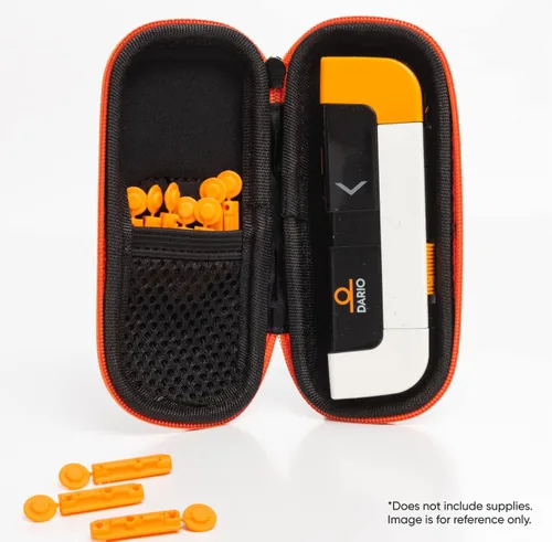 Vista 3 de Funda organizadora de viaje para control de diabetes, Lancetas y tiras de prueba