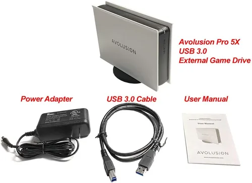 Vista 5 de Avolusion PRO-5X Series 8TB USB 3.0 Disco duro externo para PC de escritorio WindowsOS / portátil (blanco)