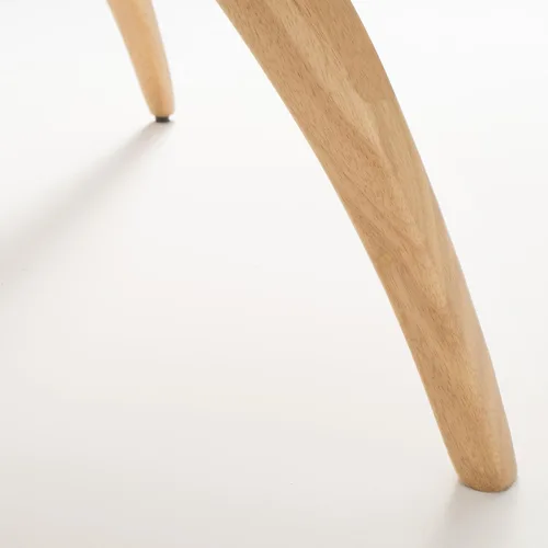 Vista 6 de Christopher Knight Home Lucious - Juego de comedor rectangular de patas curvas, juego de 5 piezas, roble natural y beige claro